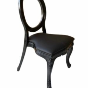 Black Louis Chair Hire (Clear Back)