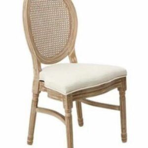 Wooden Louis Chair Hire (Resin Mesh Back)