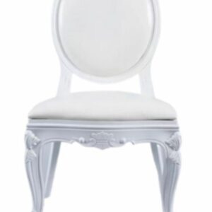White Padded Back Louis Chair Hire