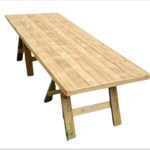 Natural Wood Trestle Table